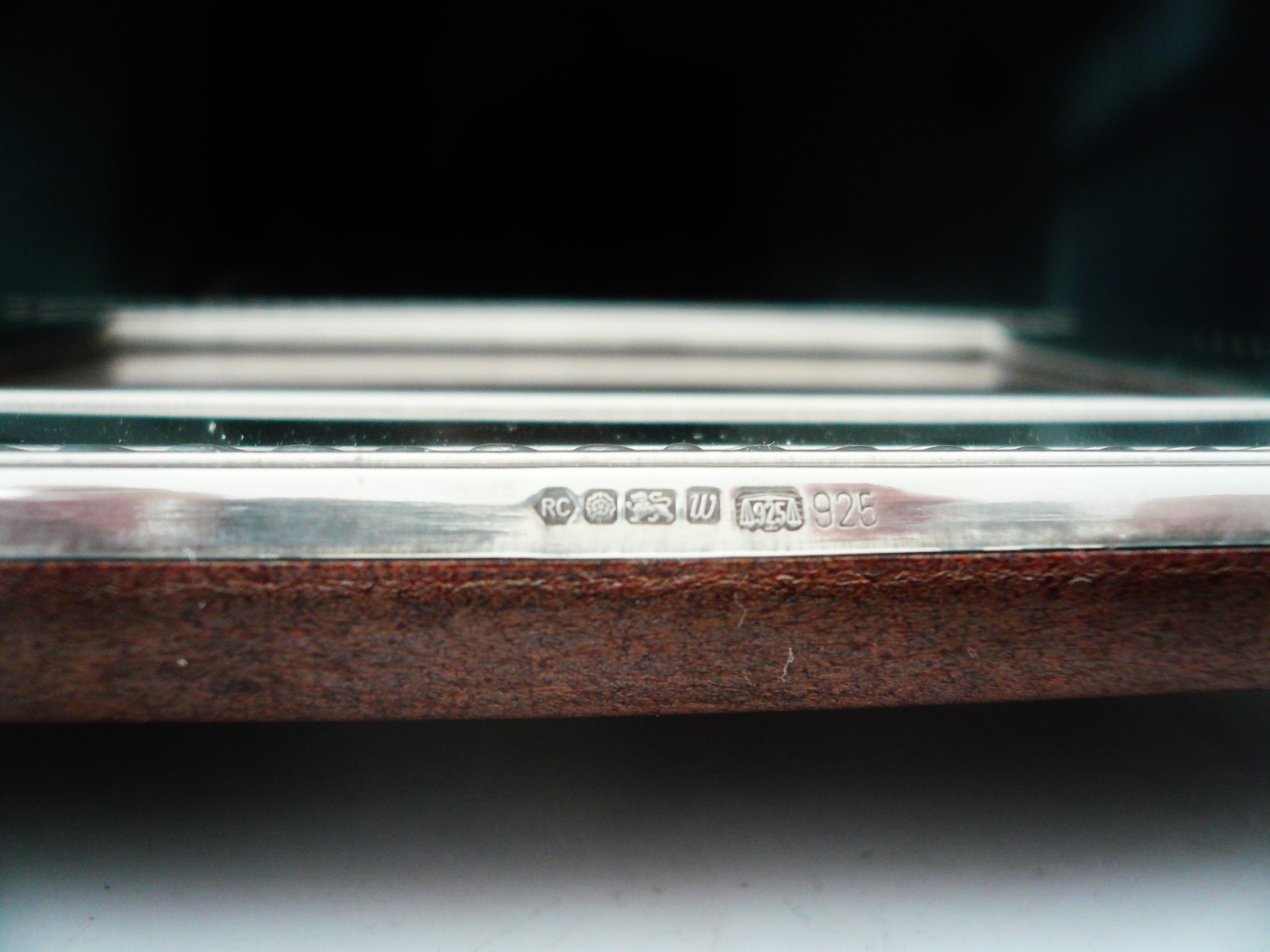Sterling Silver Photograph Frame, Chevron Pattern, Hallmarked Sheffield 1996