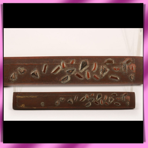 Kozuka 小柄 Mumei 無銘 Copper 銅地象嵌 Edo Era 江戸期 Antique Japanese Sword Accessory