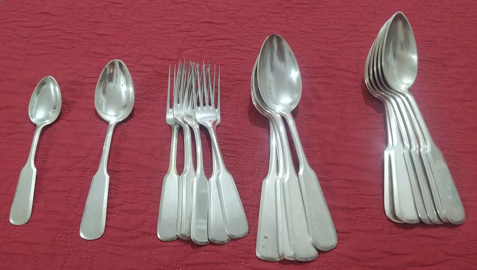 Lot of 18 Antique Galw Norblin iSA Polish Spoons & forks Tsar Eagle Mark