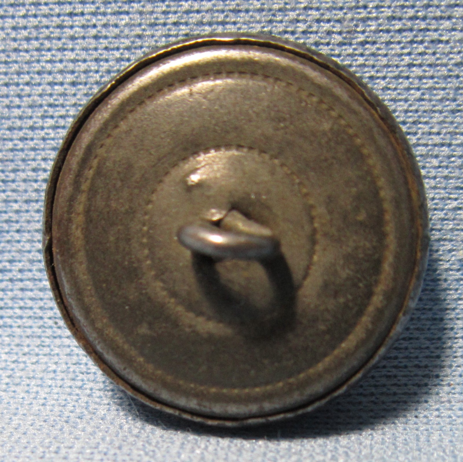 Amazing Christian CROSS Button ~ Molded White Glass on Painted Stamped Metal