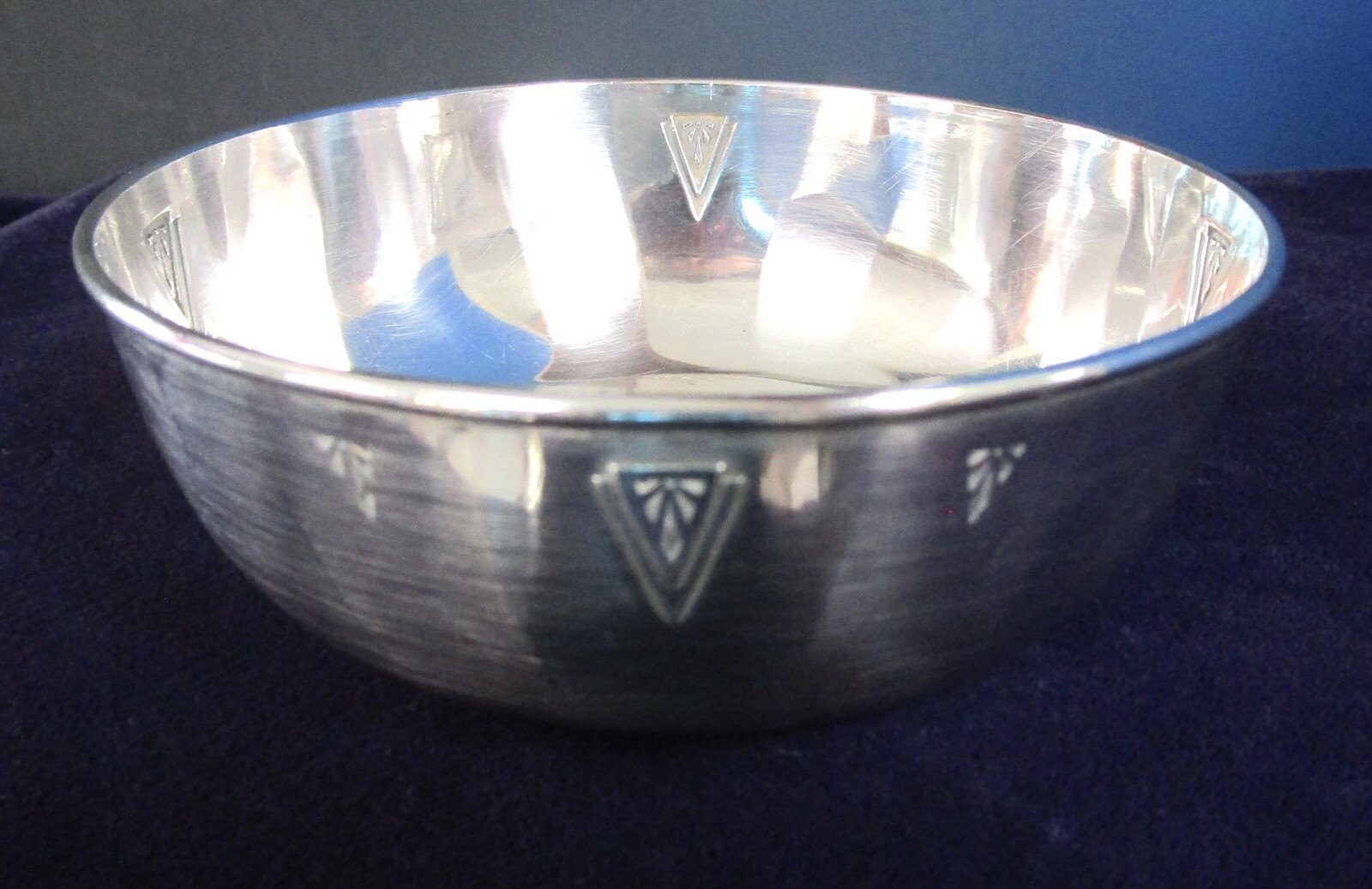 DEAUVILLE 1929 Art Deco Silverplate 4 Finger Bowls Rare Find No Monograms G