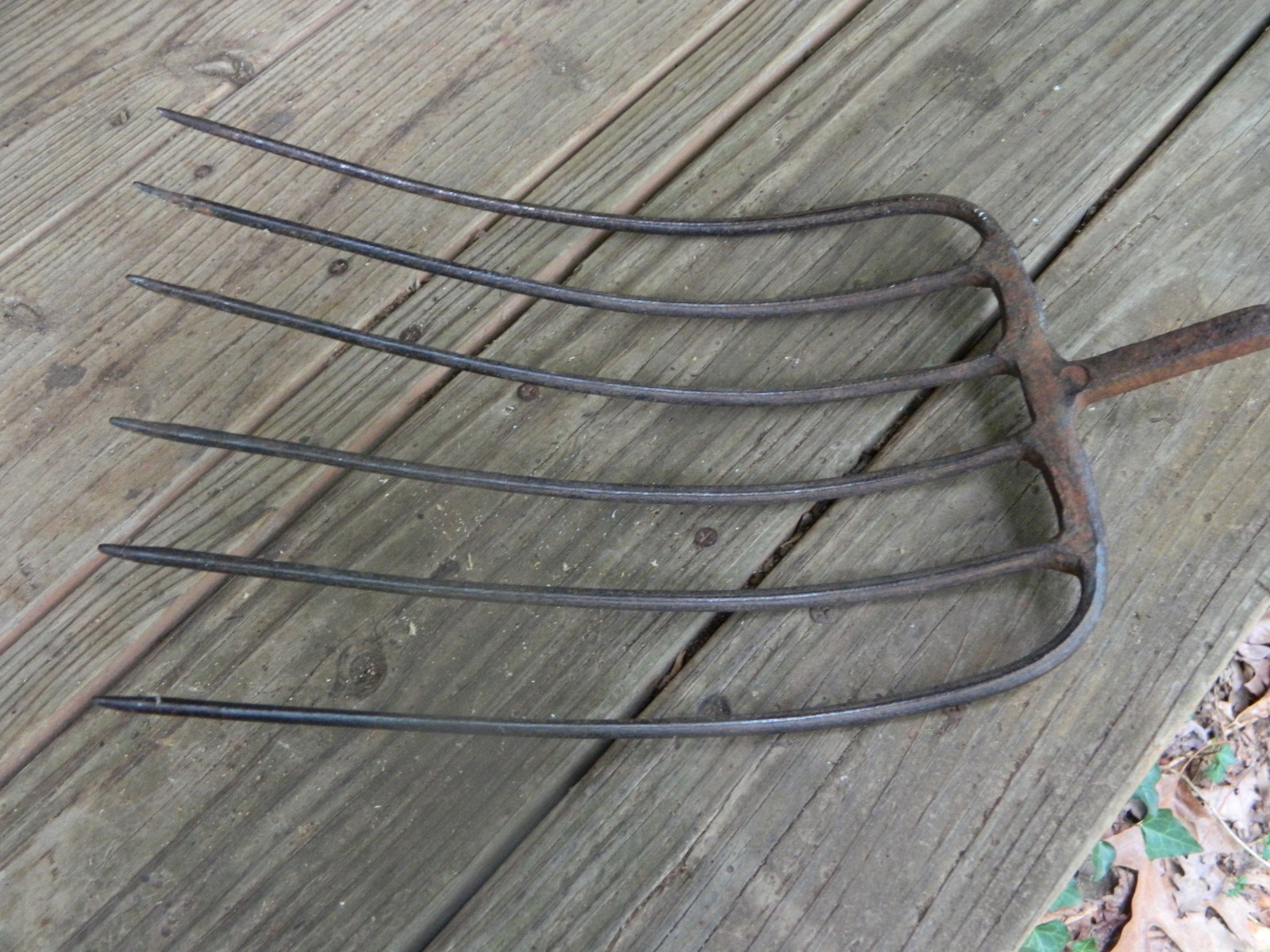 6 Tine Pitch Fork Garden Farm Vintage Decor Country Rustic
