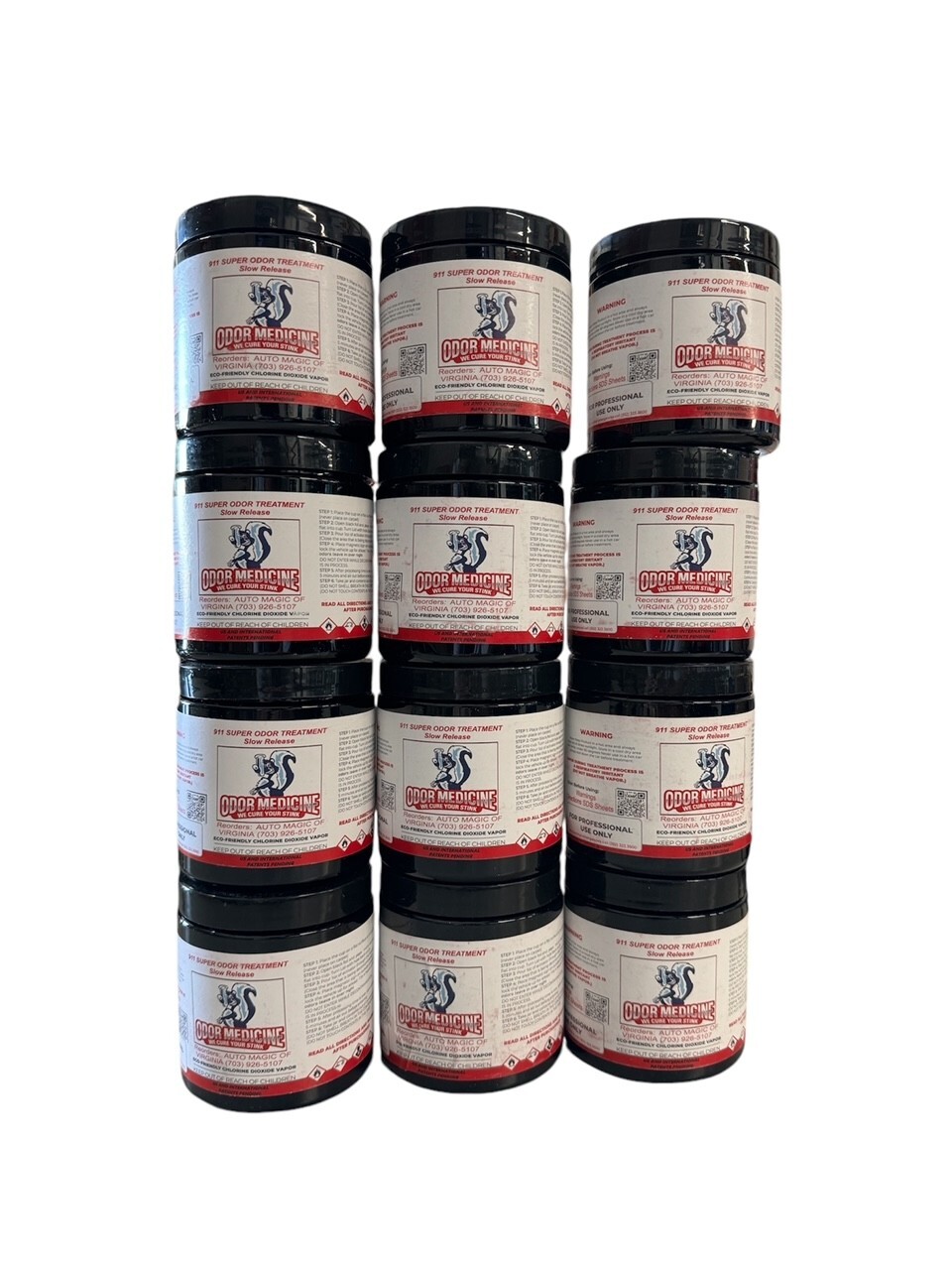 Auto Medicine and Cab Fresh CLO2 Odor & Mold Removal System (12) PAK