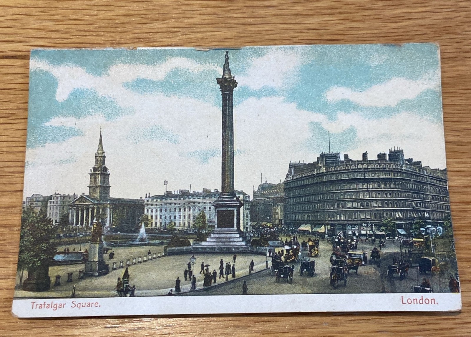 Rare Postcard , 1906 Unused Original , London Trafalgar Square