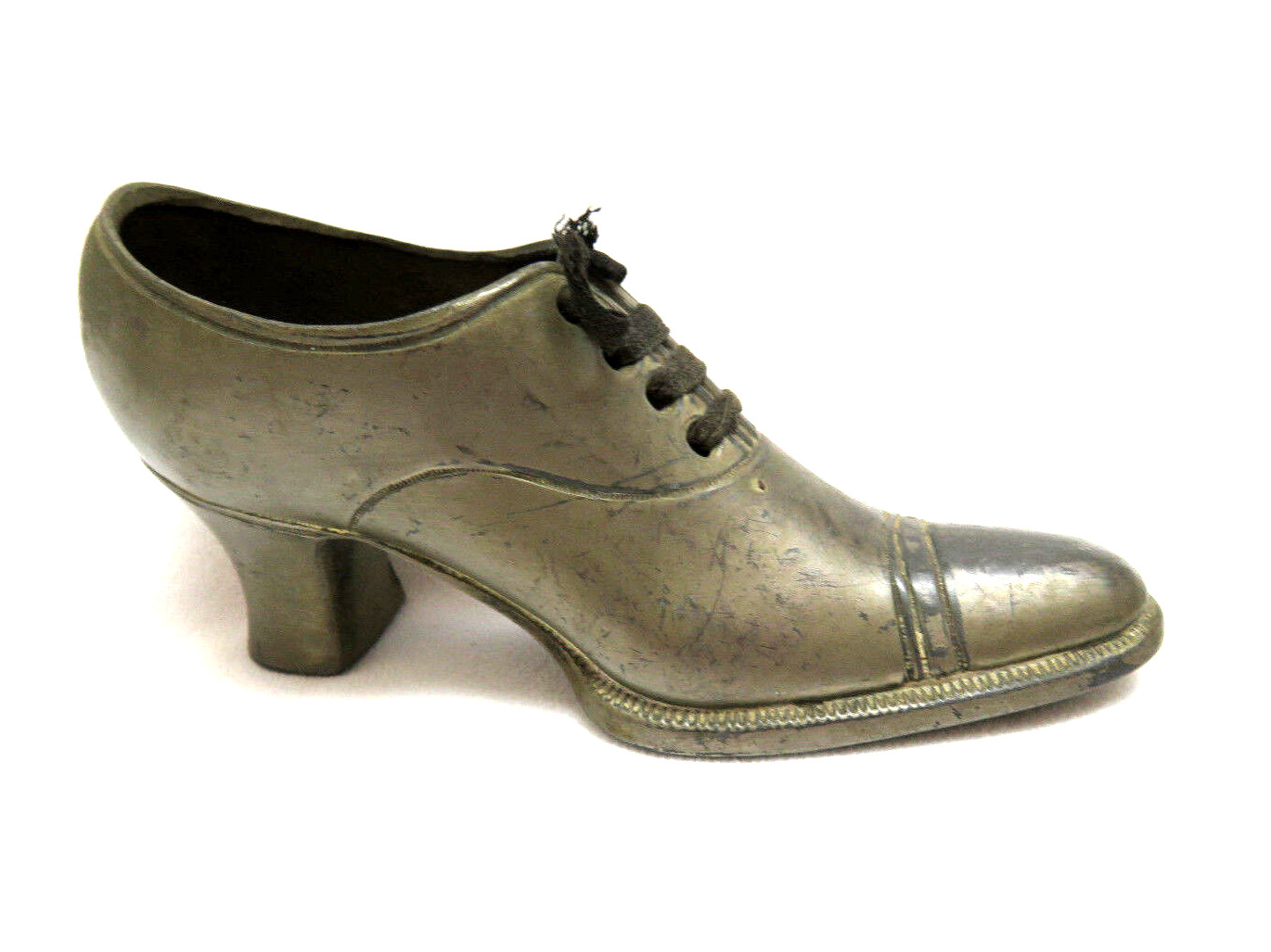 Victorian Pincushion Silver Metal Shoe