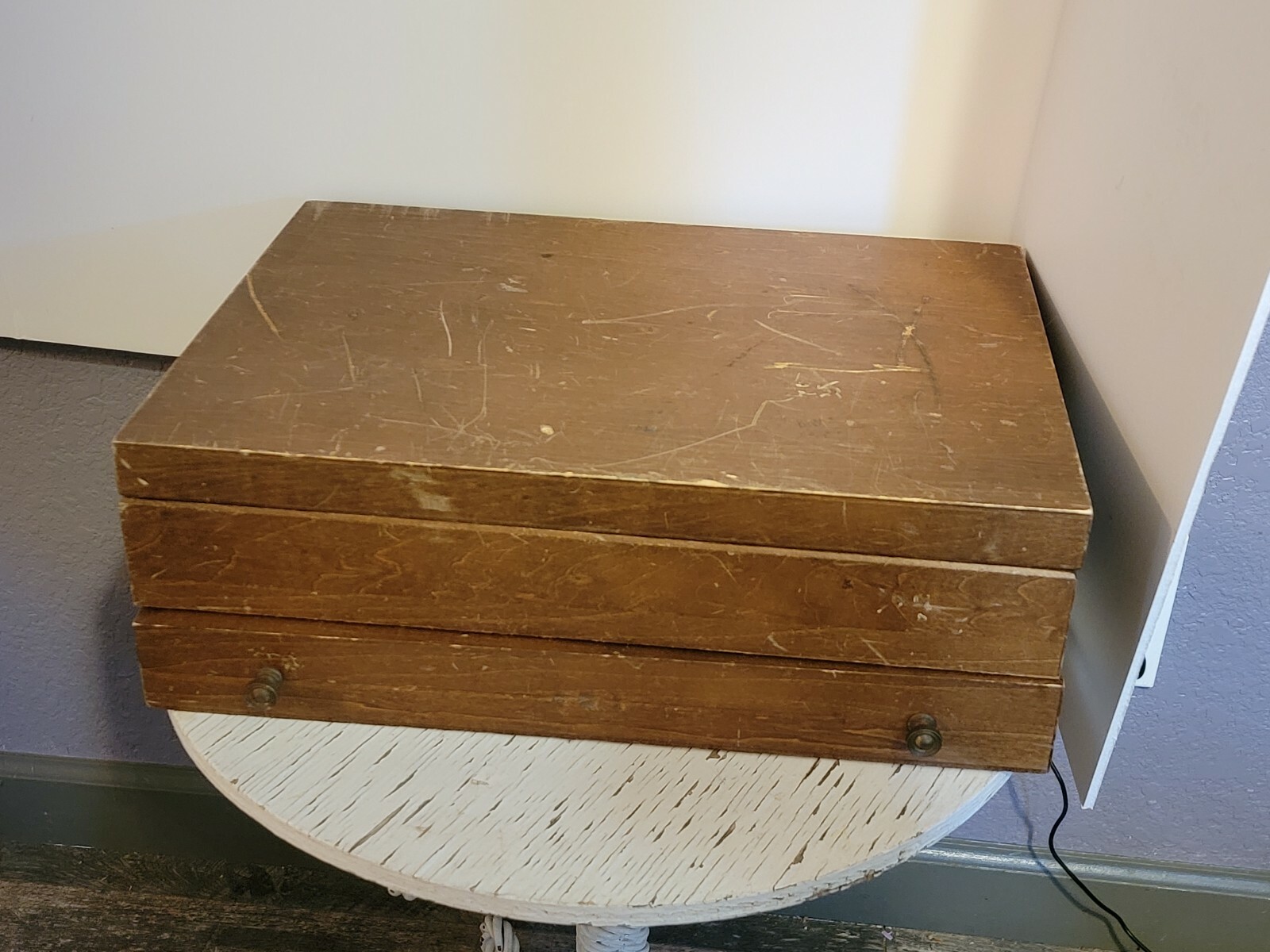Wm Rogers Silverware & Community Storage Box 29 Pieces Total Star And Eagle