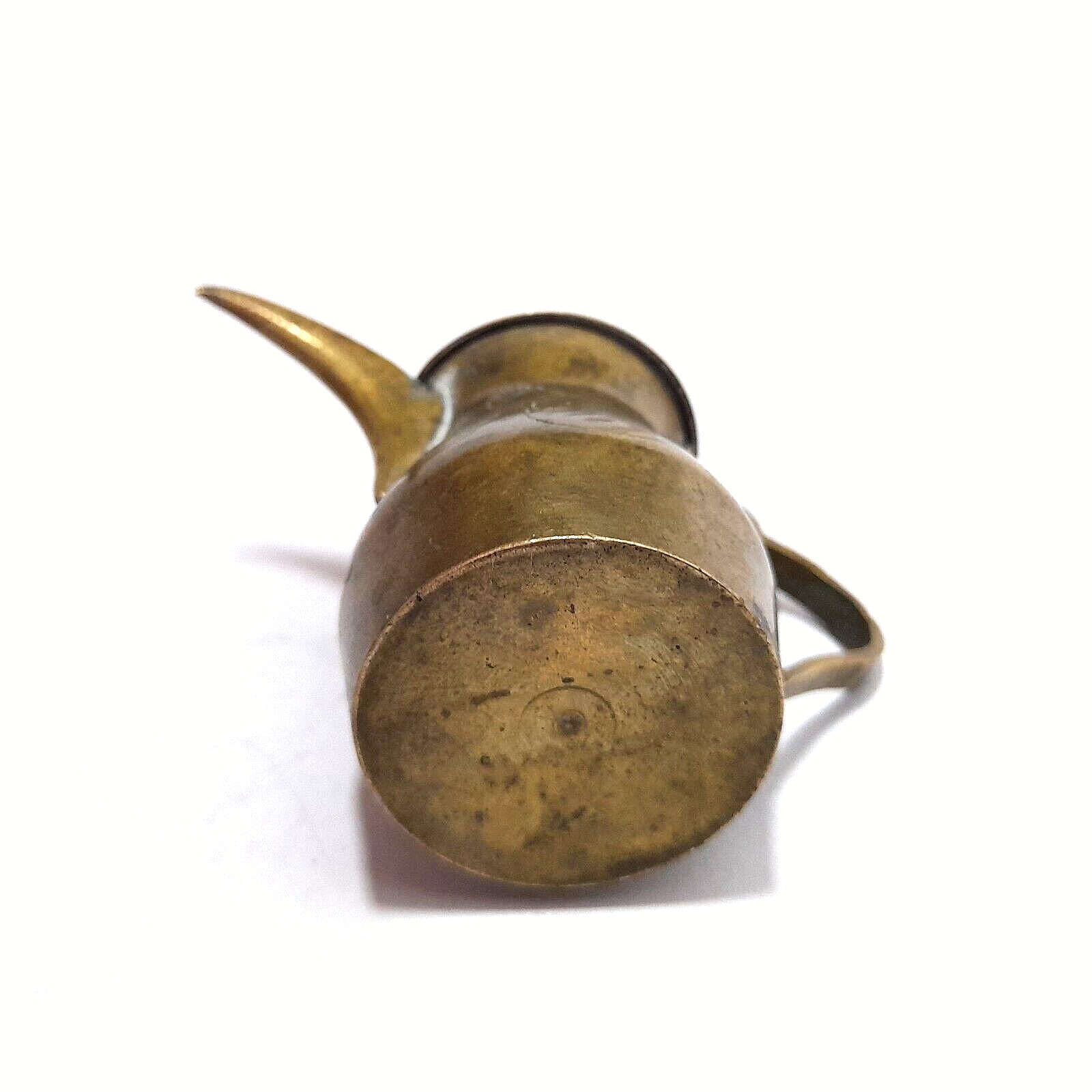 Dallah Coffee Pot Solid Brass Jar Old Mini Arabic Middle Eastern Antique