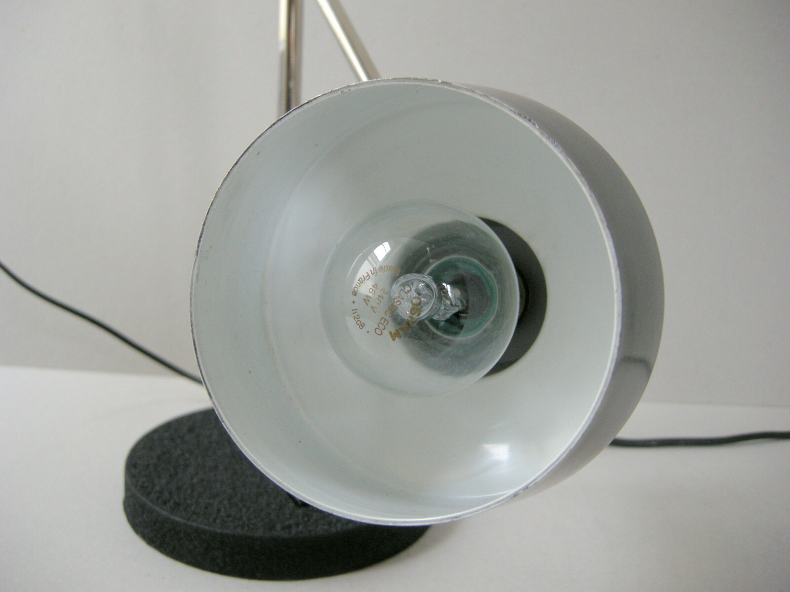 Vintage Table Lamp 1960 Adjustable Chrome Black Metal 60S Retro 60’S
