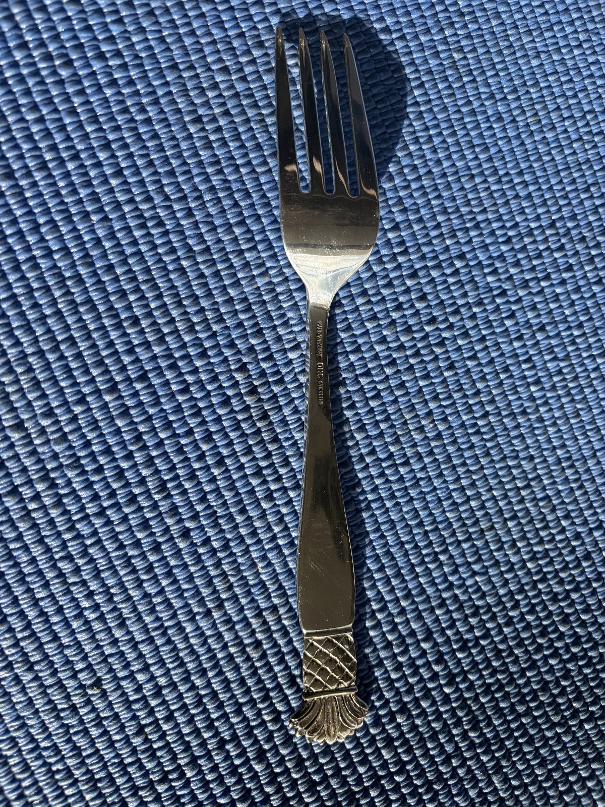 Error Dinner Knife Grenada Old Newbury Hand Wrought ONC Sterling Silver 62 grams