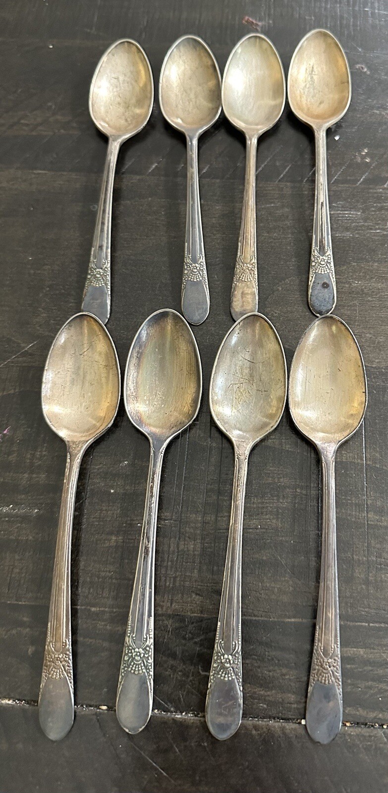 Wm Rogers IS International BELOVED Silverplate 1940s Eagle Star – 8 Teaspoons