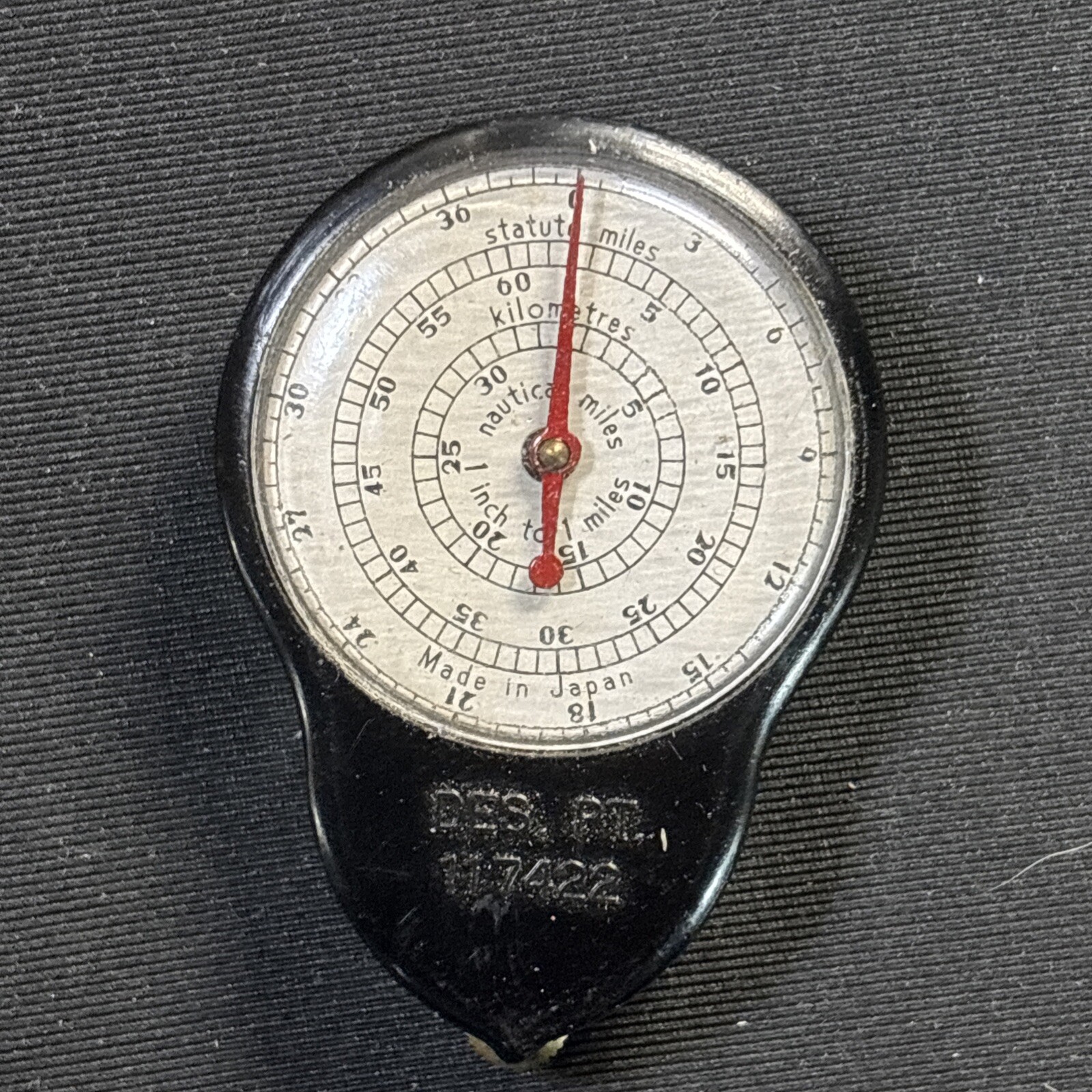 Vintage Japan Map Measuring Tool Nautical Miles Statute Kilometers Navigation