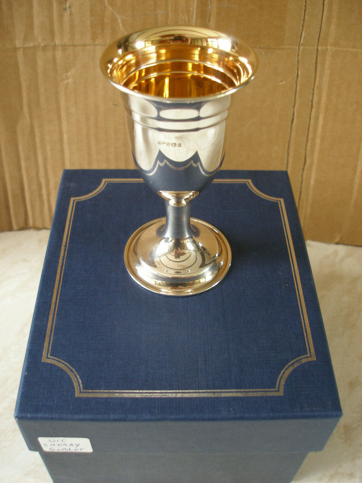 STERLING SILVER SHERRY GOBLET KIDDUSH CUP MADE BY BROADWAY & CO IN UK BRAND NEW