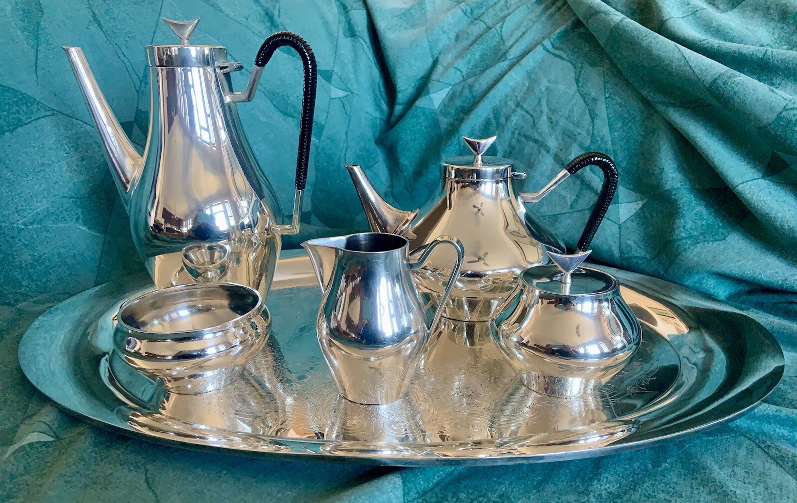 Reed & Barton, Denmark – John Prip, designer, Silver Plate Tea & Coffee Service