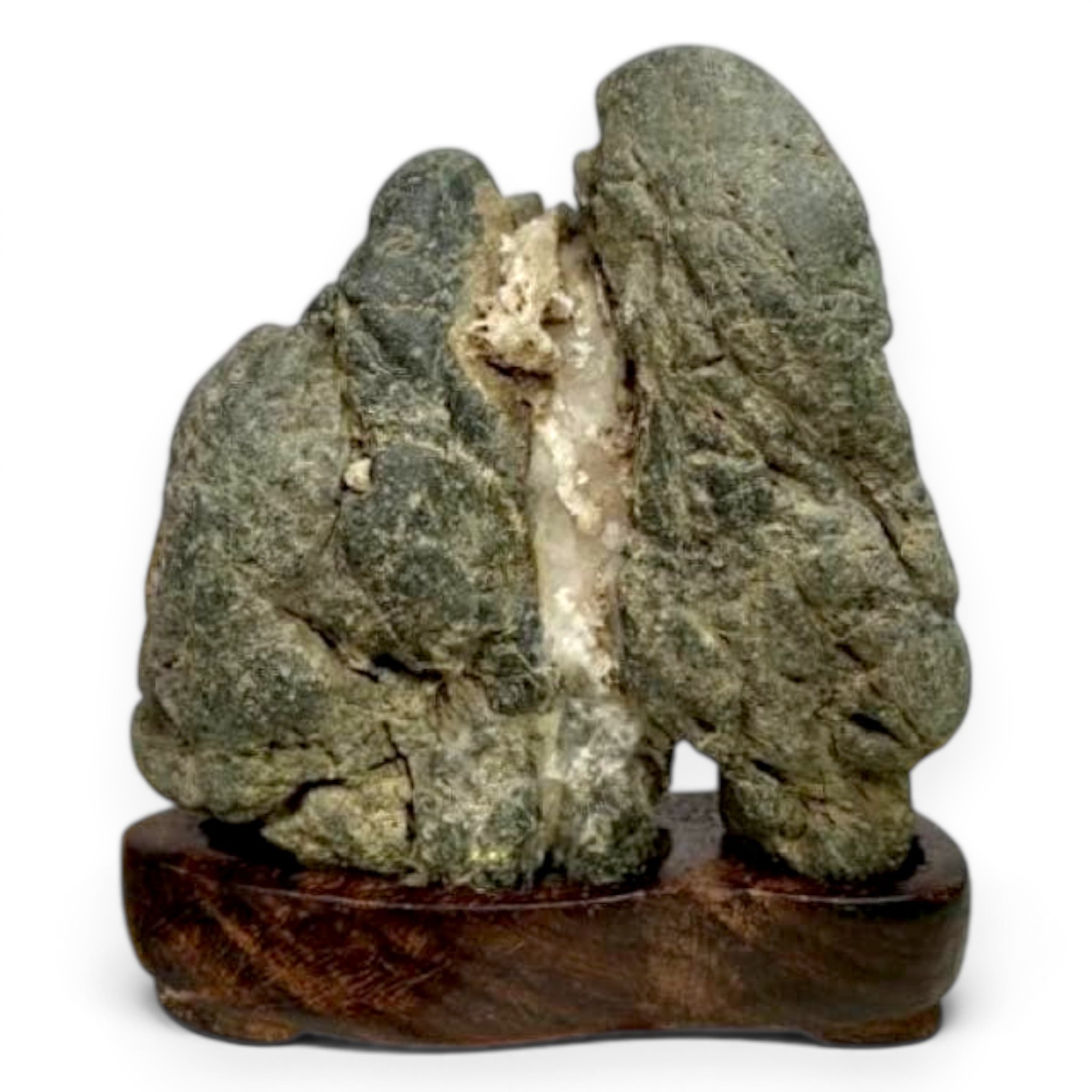 Suiseki Natural Stone Japanese Bonseki Viewing Landscape Waterfall Daiza 2.2 in