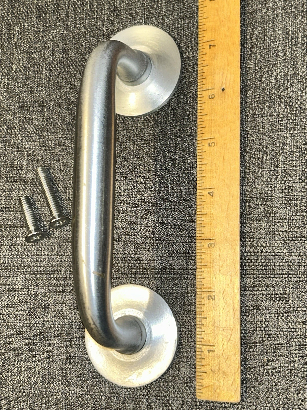 Vintage Heavy Duty Solid Brass Door Pull/Handle(5” Center-Brushed Nickel Finish)