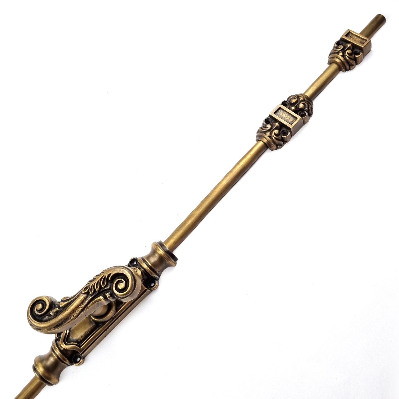 CREMONE Rustic Handmade Solid Brass Heavy French Turn Bolt 110″ Vintage Espagnol
