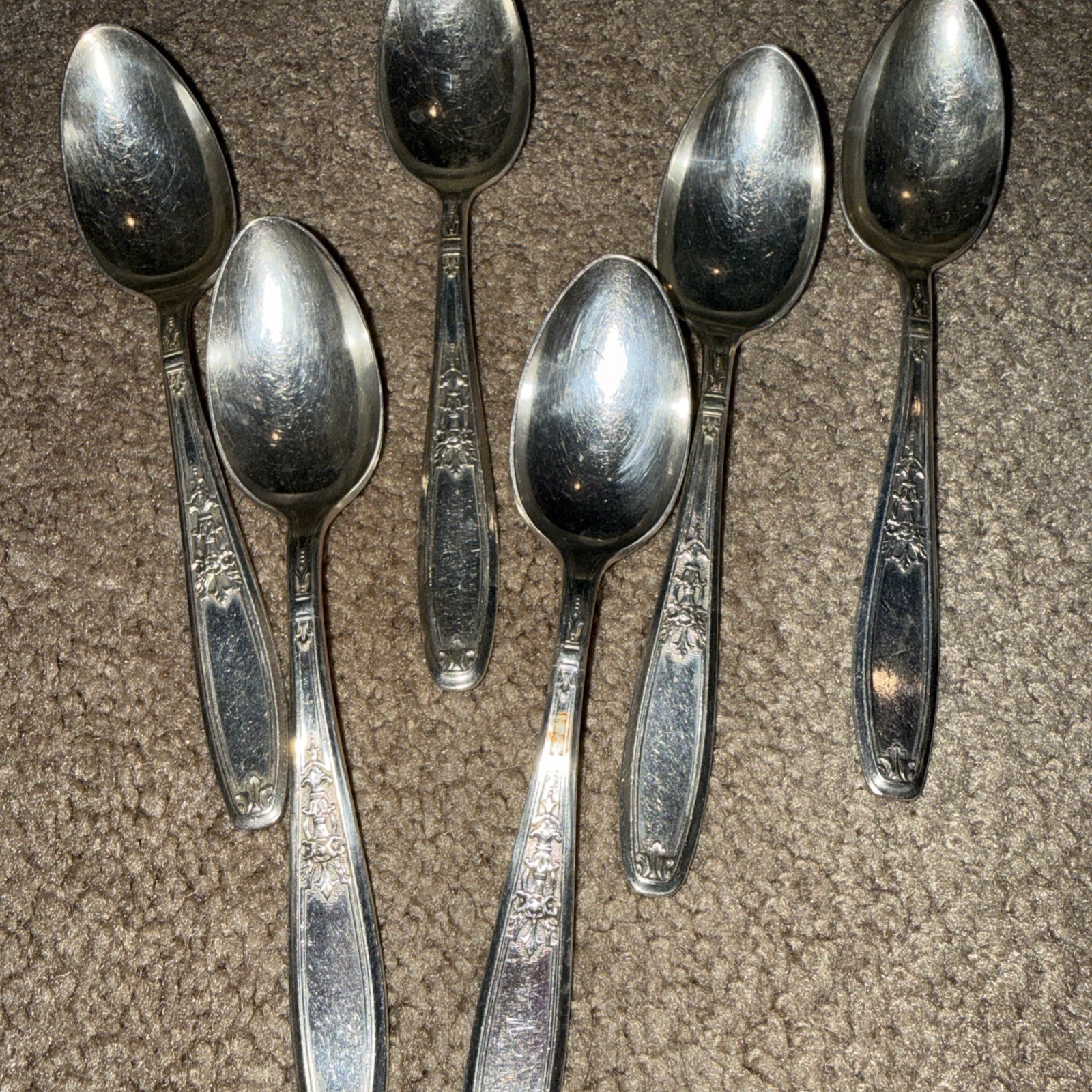 Vintage Ambassador Teaspoons 1847 Rogers Silverplate Vintage Flatware 6
