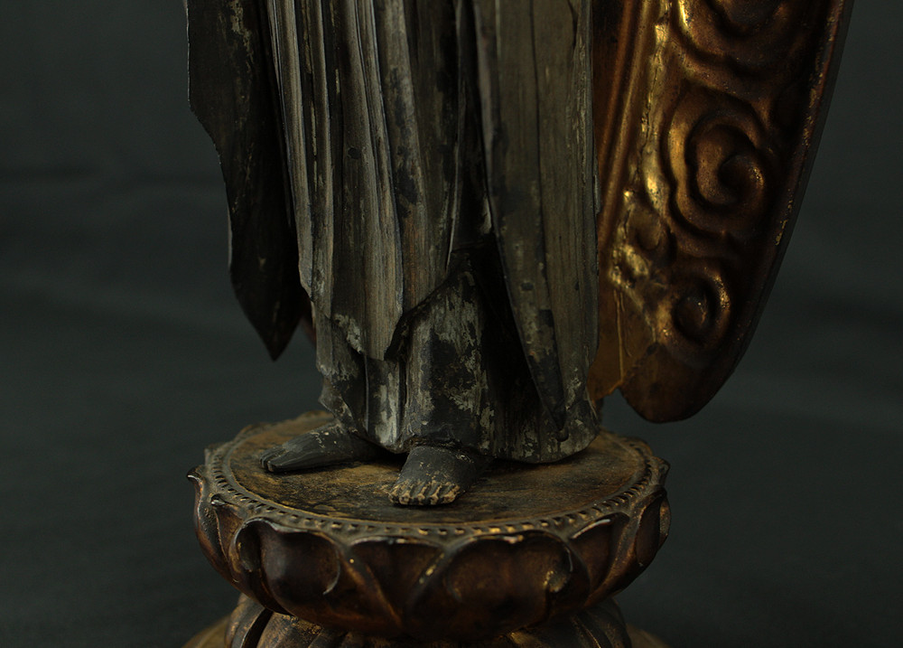 Amida Nyorai 阿弥陀如来 (Amitābha) 45.5cm Buddhism Gilt Lacquer Wooden Statue