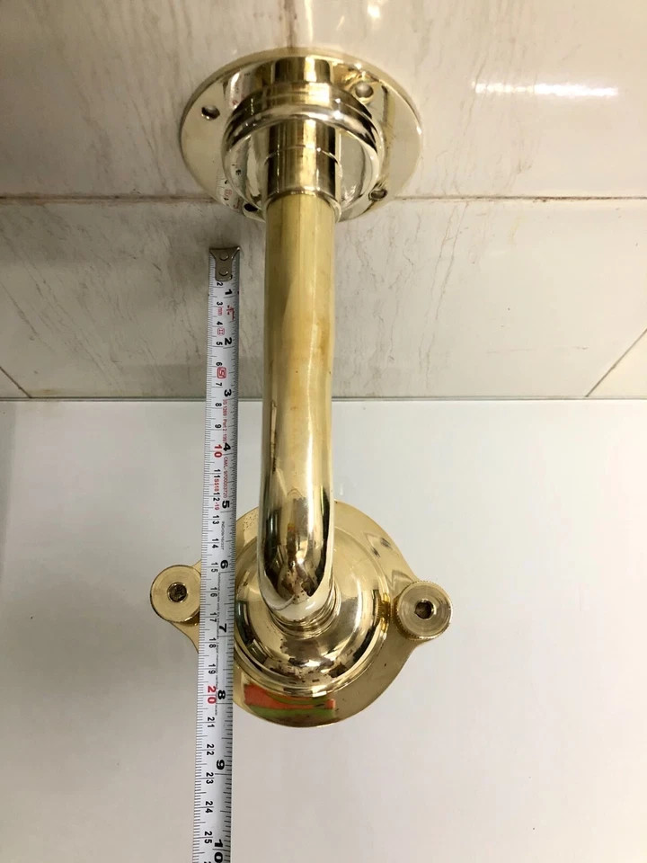 Maritime Nautical Brass Wall Mount Vintage Sconce Light with Shade
