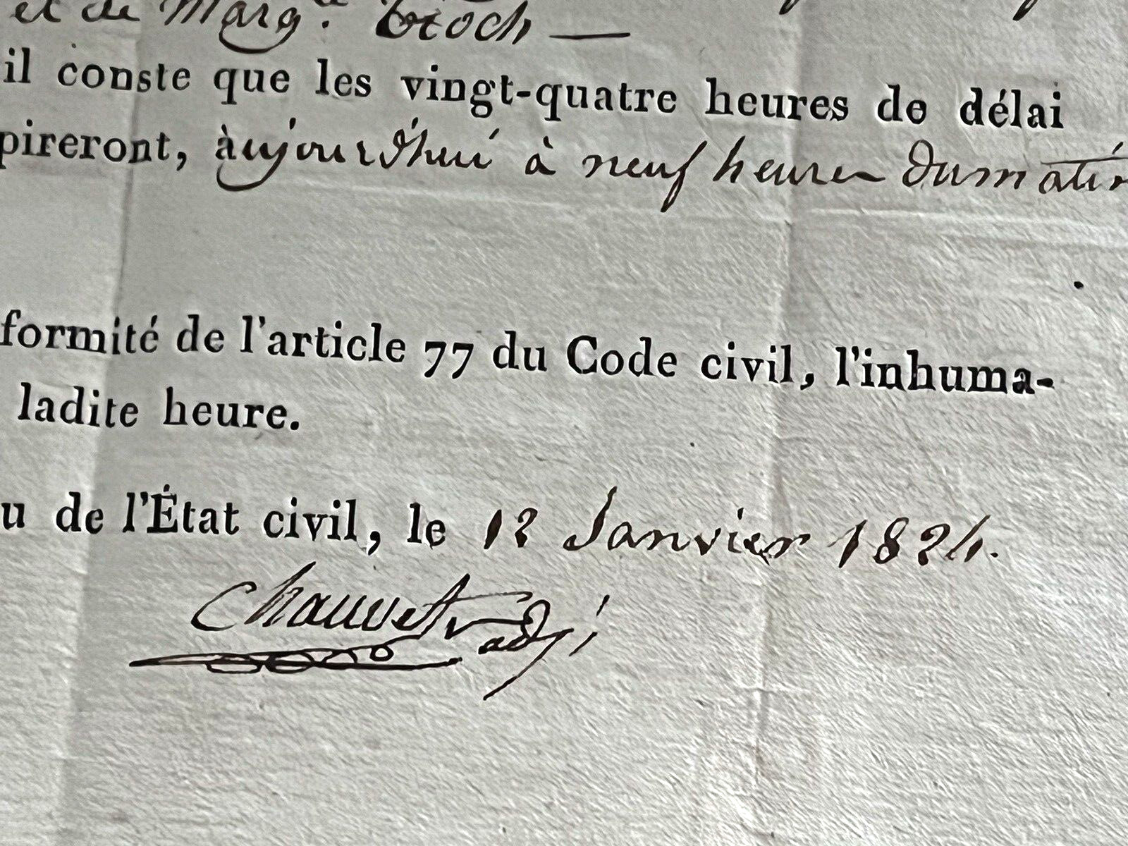 DEATH CERTIFICATE Authentic Document from 1800s