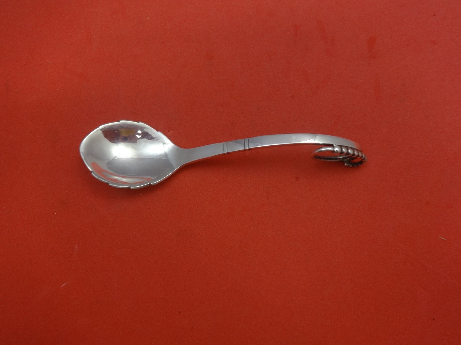 Ornamental #41 by Georg Jensen Sterling Silver Sauce Ladle GI Mark 4 3/4″