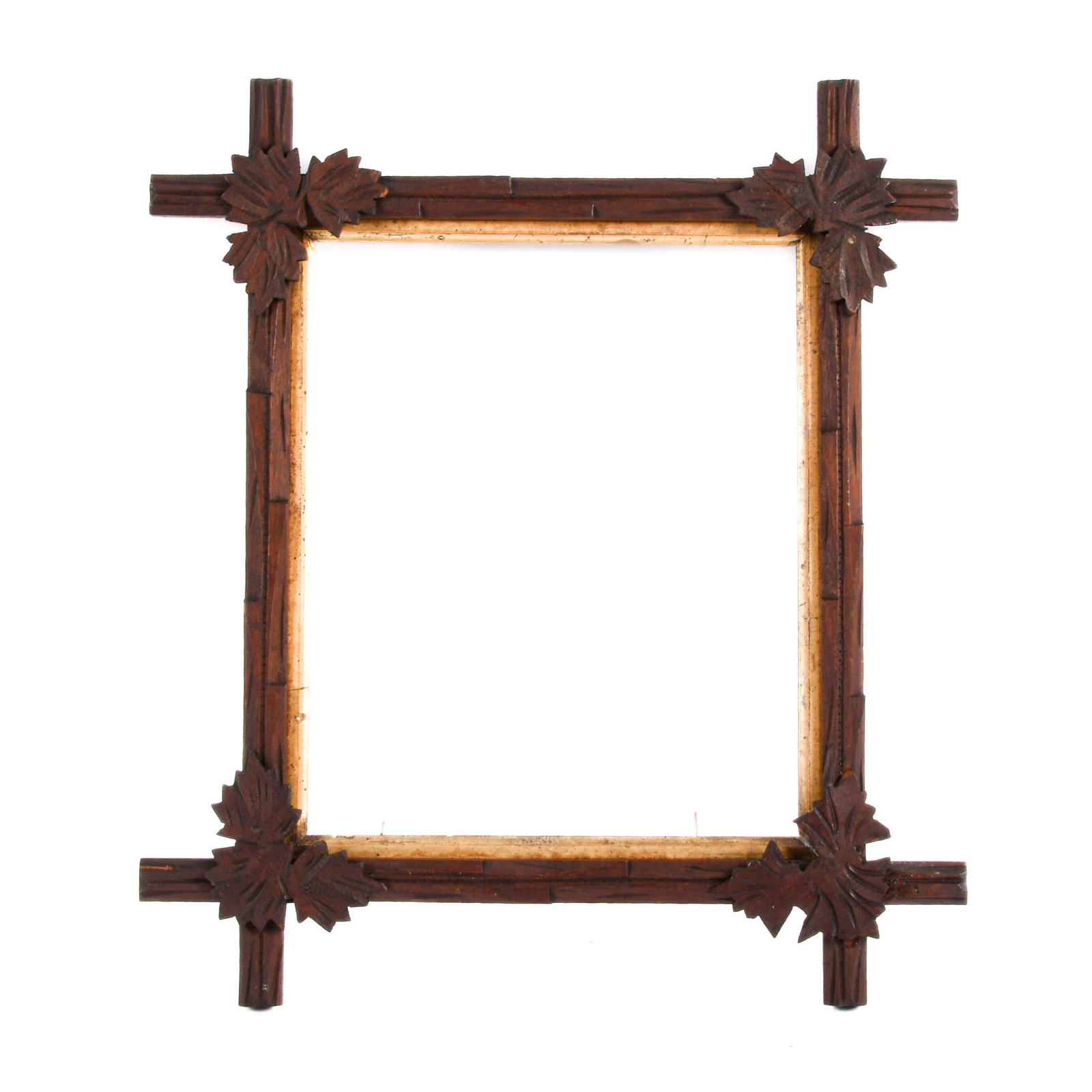 Hand-Carved Adirondack Tramp Leaf Frame