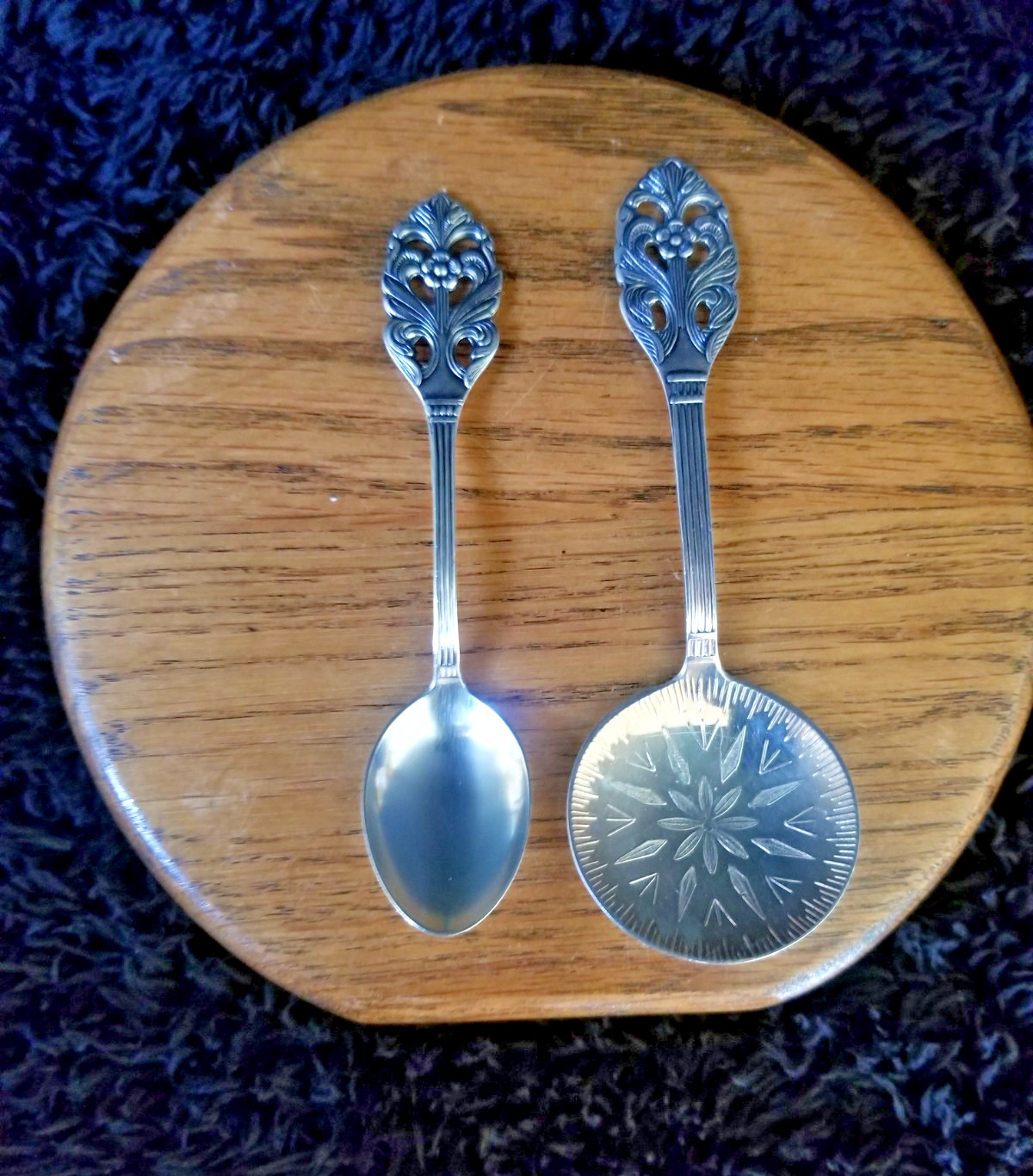 Vintage Swedish EPNS Silverplate Condiment Jam Spoons 4 1/2″
