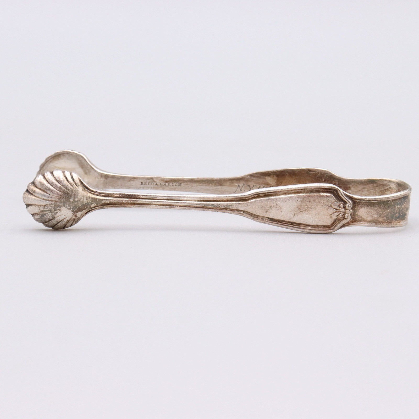 Reed & Barton NYC Lines 1920s Silverplate 4″ Sugar Tongs Antique Railroad NYC
