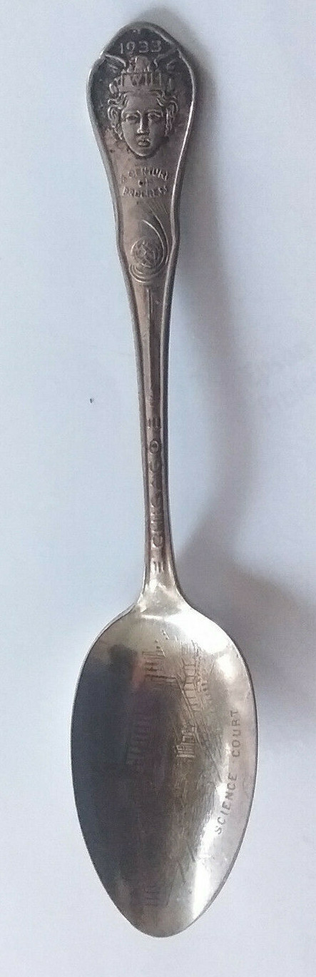 1933 CENTURY OF PROGRESS TEA SPOON SCIENCE COURT