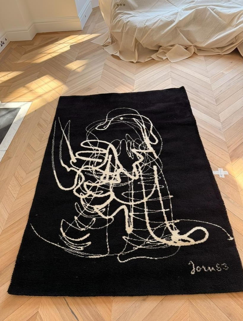 Asger Jorn 1983 Vintage Tapestry / Rug, Wool, Signed, Produced in Denmark