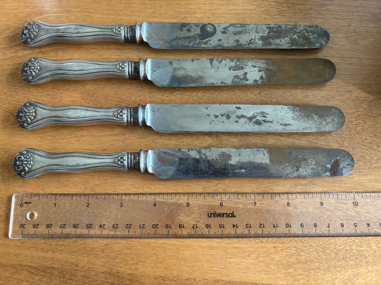 Lot 4 Ryrie Bros Butter Knives Antique Silver Handle Canada History