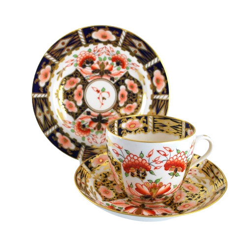 Derby Stevenson & Hancock Breakfast Tea Trio Cup Saucer Plate Imari Hand Painted