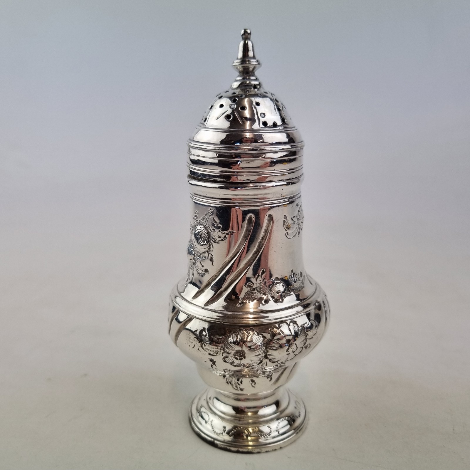 Antique George III Silver Pepper? Caster London C.1773 12cm High