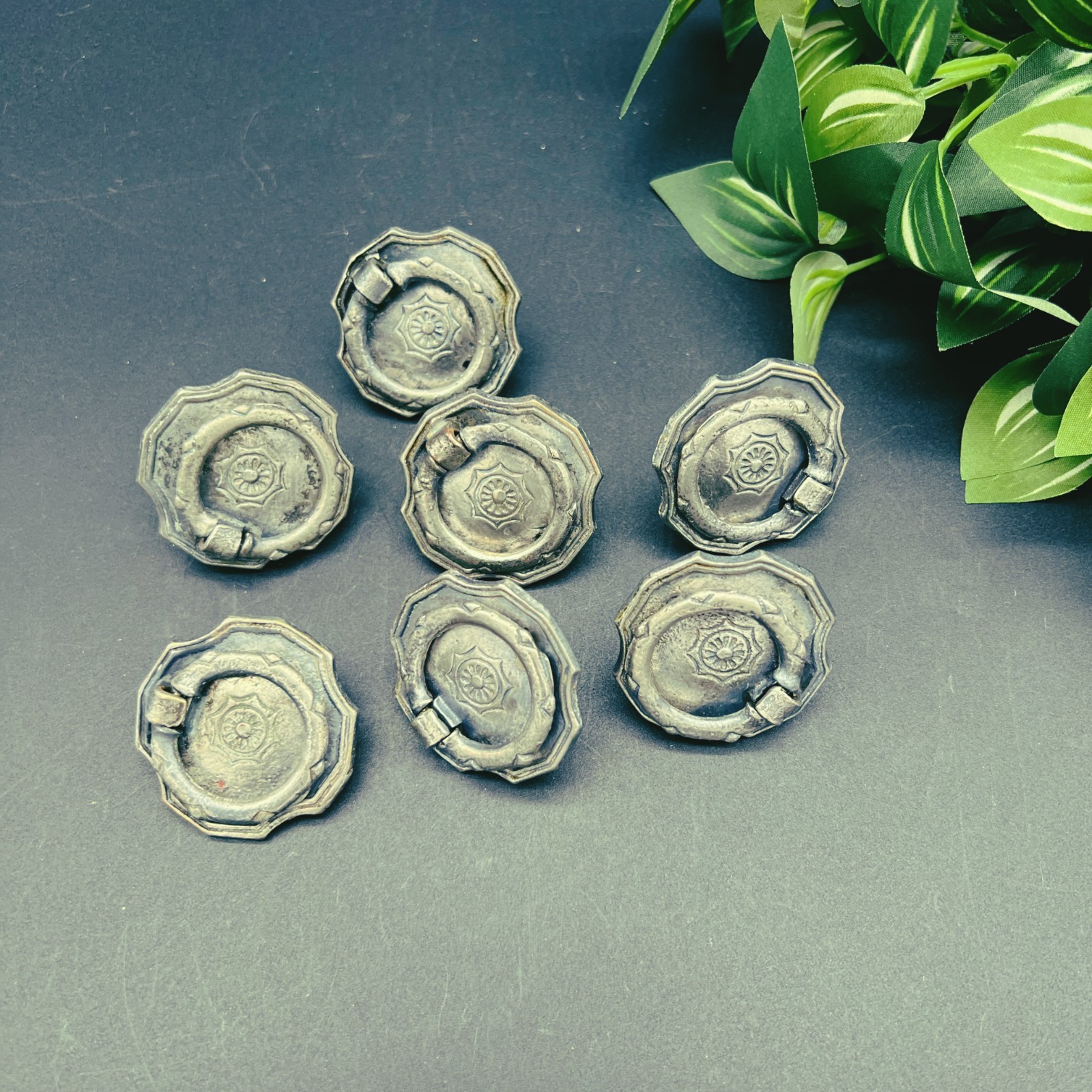 Keeler Brass Co F715 Set of 7 Ring Drawer Pulls 1 3/4″ Diameter