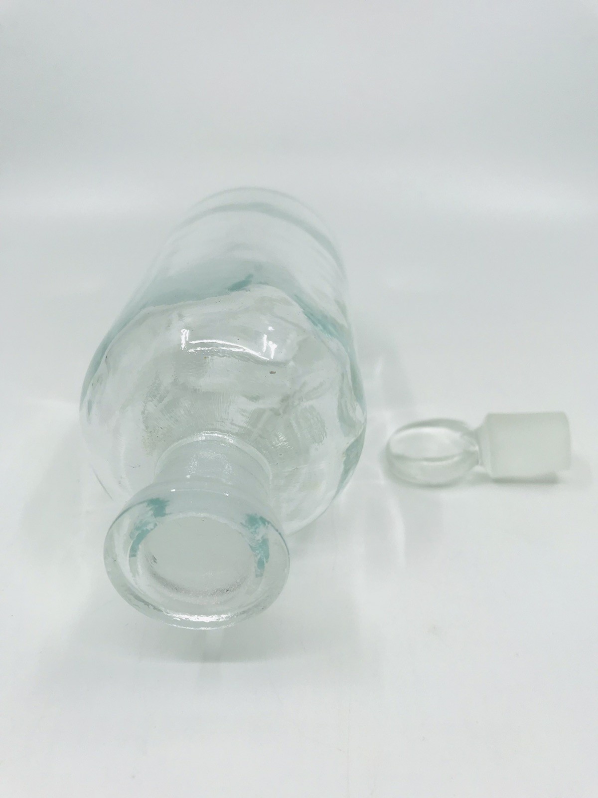 T.C.W. & Co AMMONIUM HYDROXIDE Embossed Glass Bottle Chemistry Apothecary NH4 OH