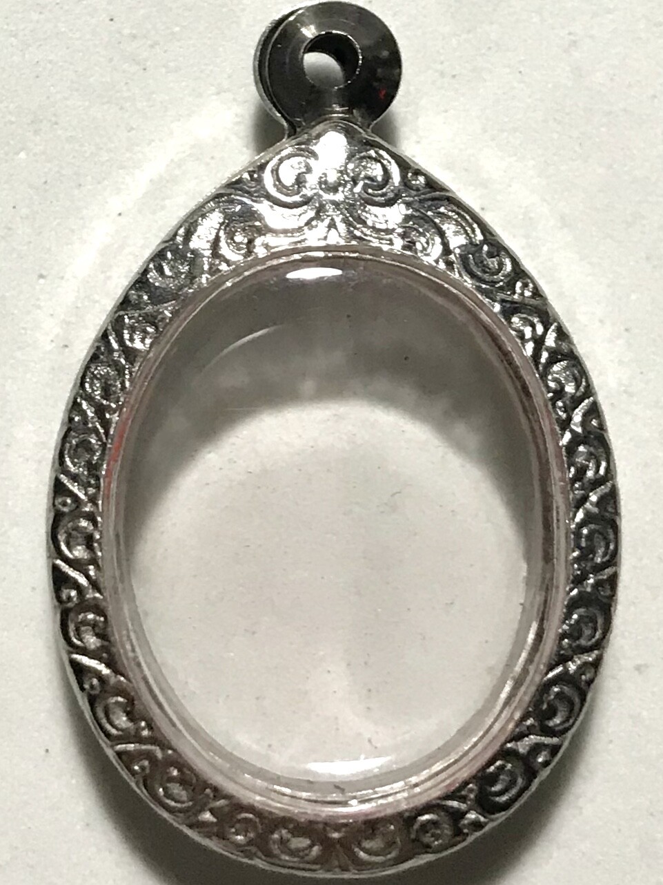 STAINLESS STEEL CASE/CASING AMULET PHRA LP THAI BUDDHA PENDANT C49 h3.6 w2.8 cm