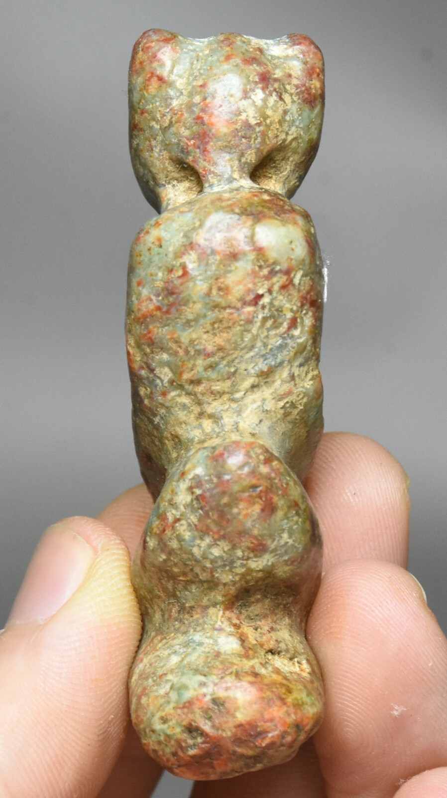 6CM China Hongshan Cultue Old Jade Carve Beast Face People Man ADULT only