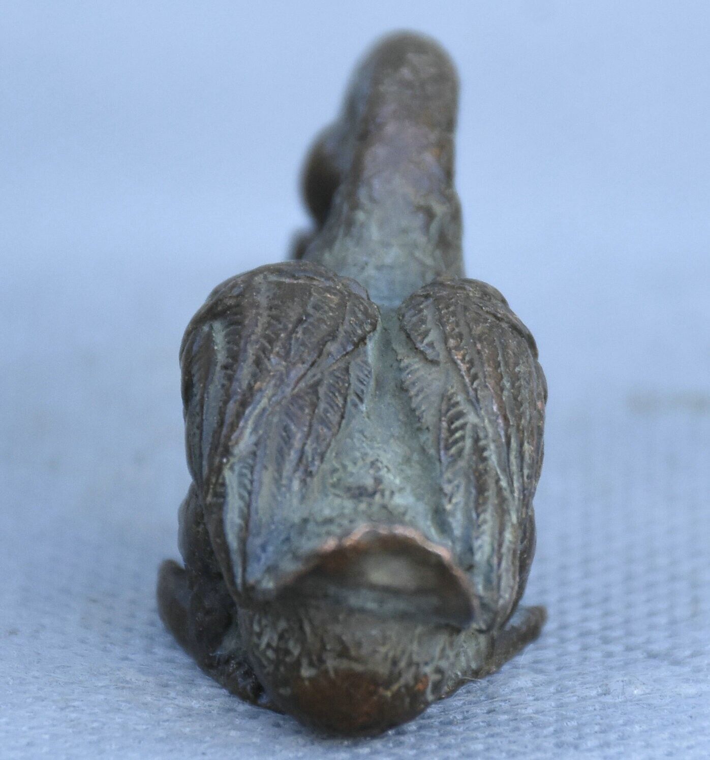 6CM Old China Dynasty Bronze Fengshui Exorcize Duck Goose Animal Statue