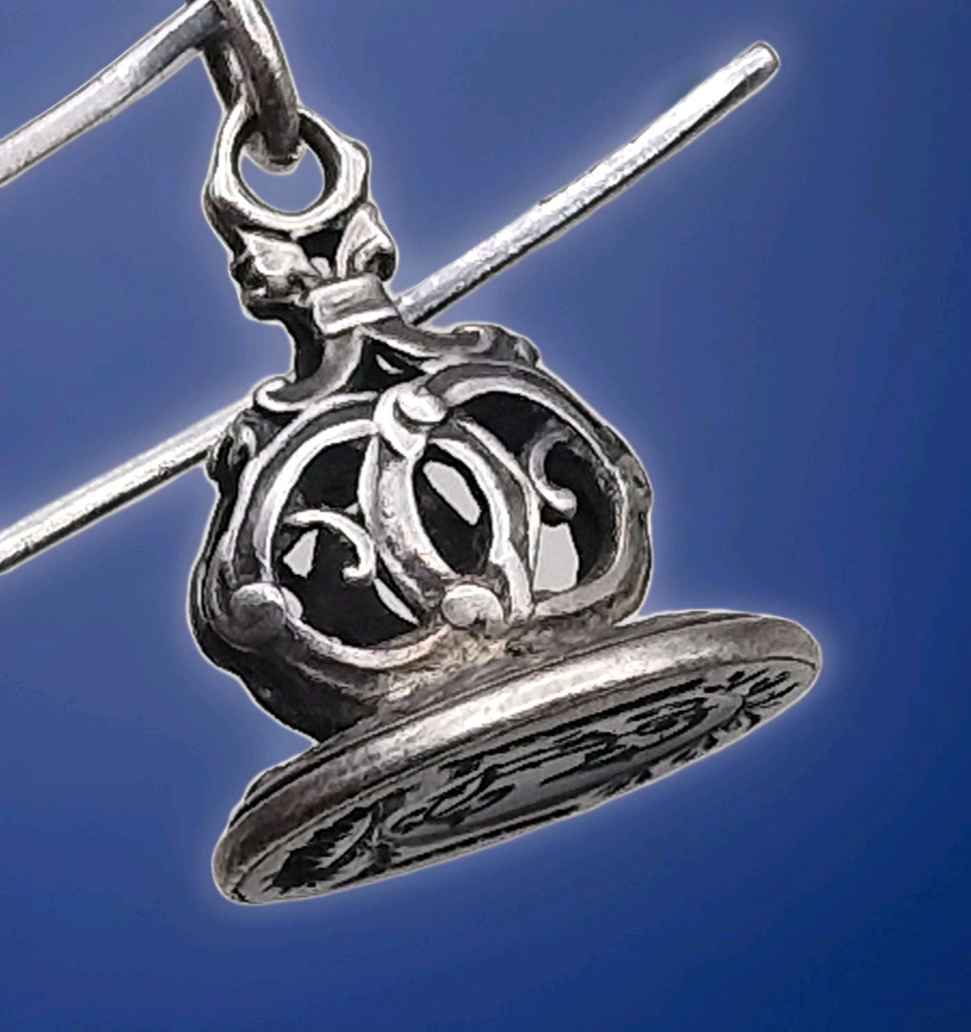 Antique French Solid Silver Wax Seal Fob Early 1800