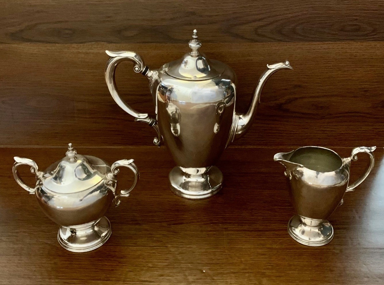 Vintage Wallace EPWM Silverplate 3-Piece Tea / Coffee Service Set Model #V9655