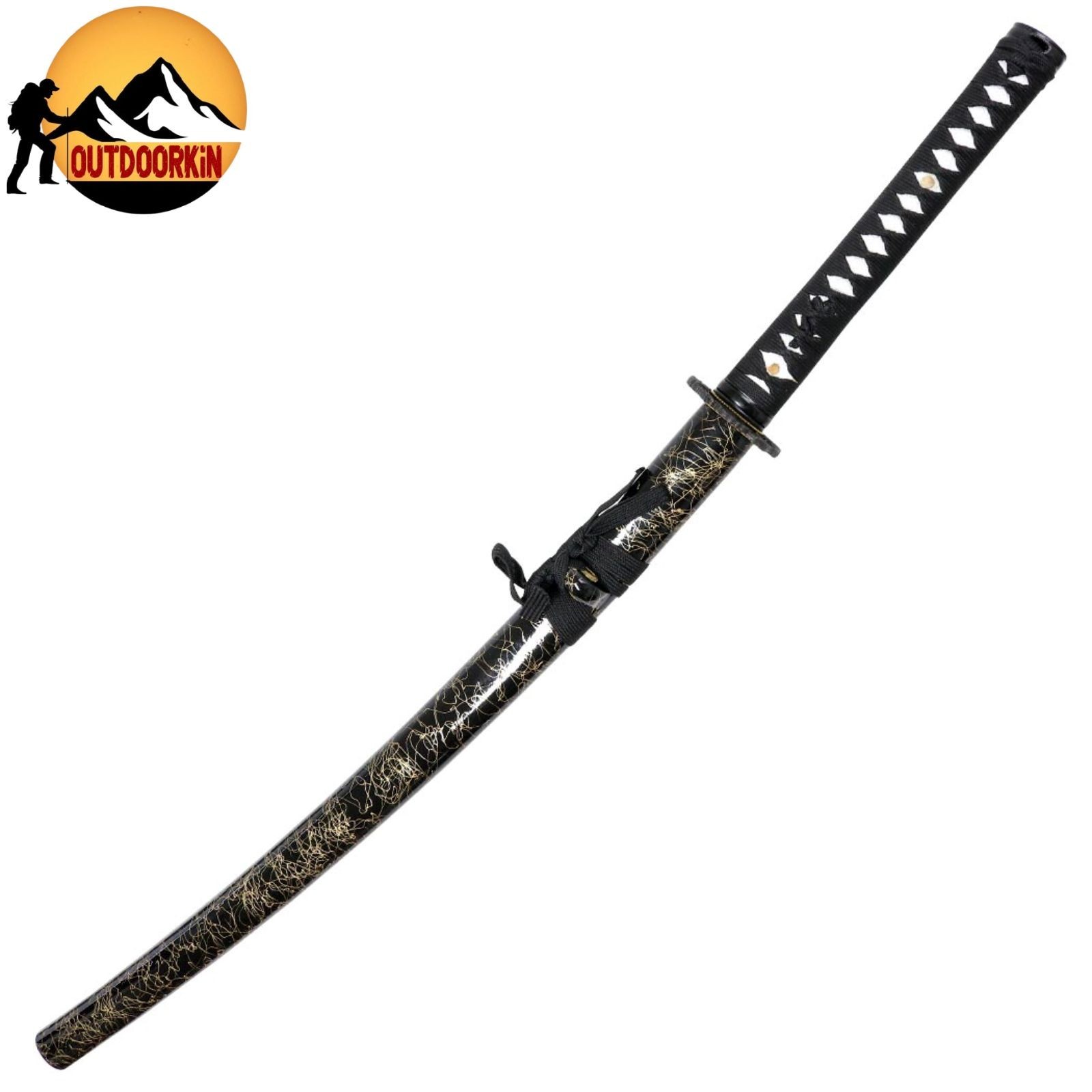 41″ Real BATTLE READY Handmade Gold DAMASCUS STEEL Japanese Samurai Katana Sword
