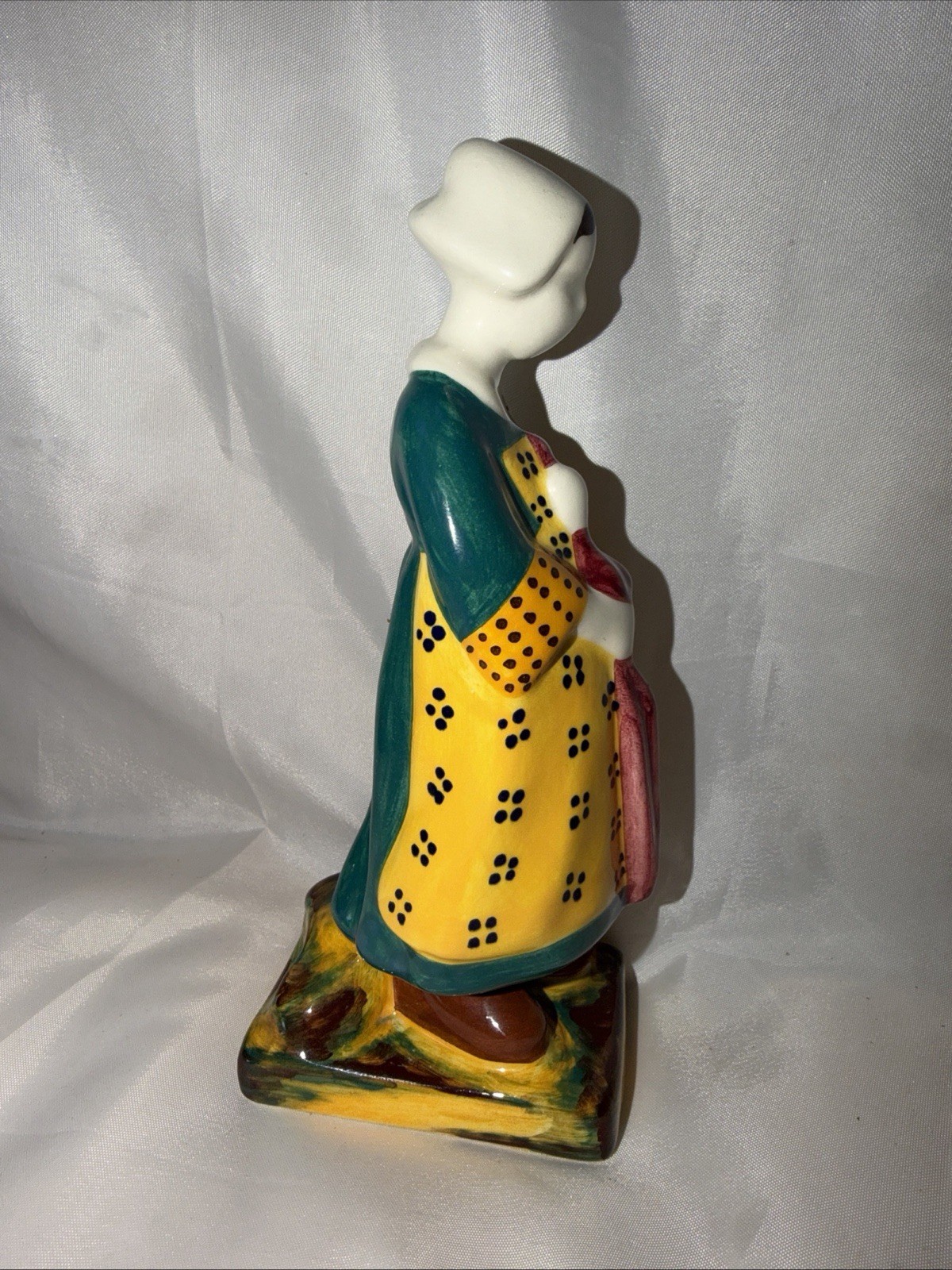 Vintage Henriot Quimper Woman With Umbrella Figurine Signed PORSON Numbered