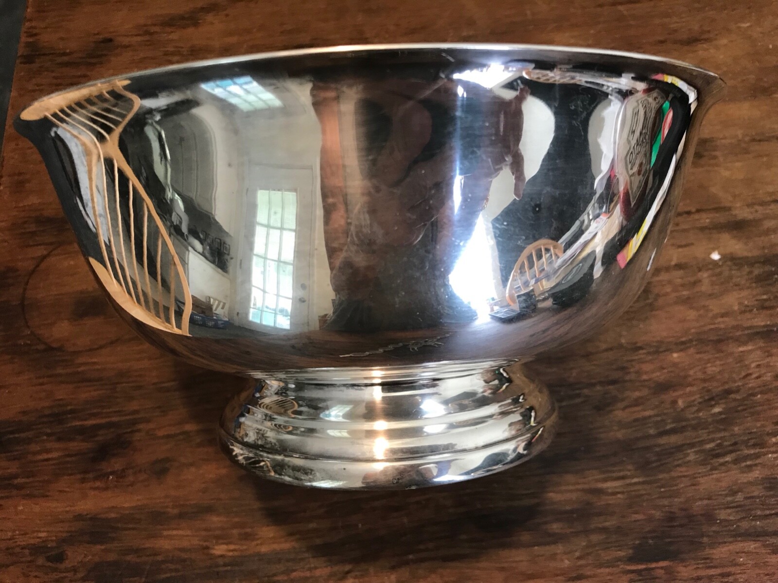 Gorham silverplate Revere bowl, 9 1/2″ x 4 1/2″, used, EP YC 781, good condition
