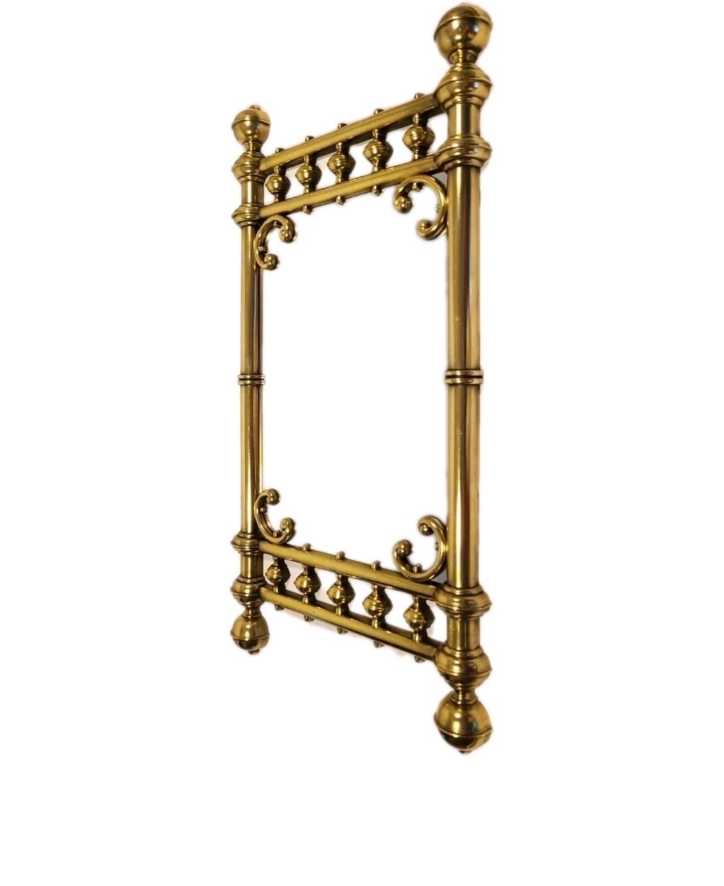 Vintage Syroco Wall Mirror 34×17 Gold/Brass Tone Bed Frame Style Made In USA