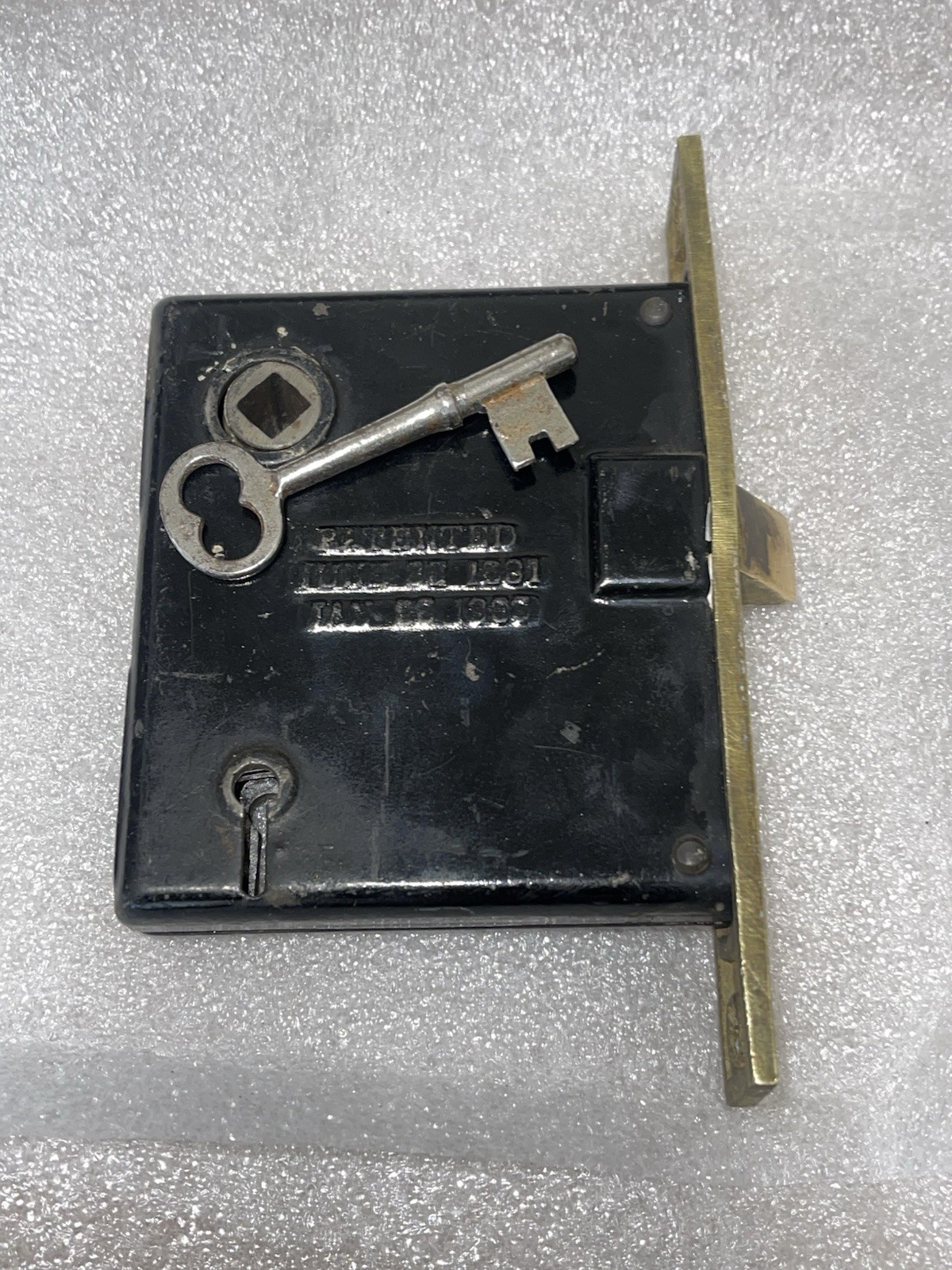 Antique Sargent 5334 Easy Spring Lock Brass Faceplate Pat. June 28/1881