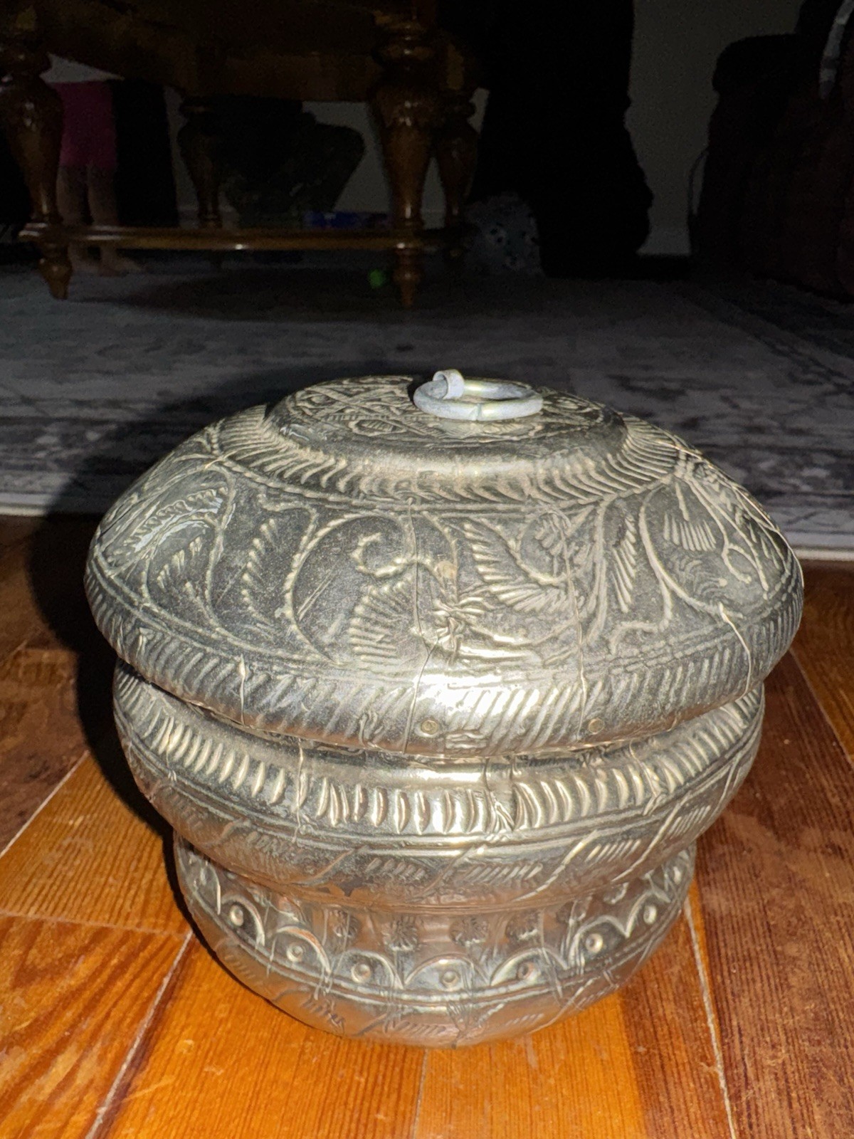 Antique Intricate Tibetan Silver Hammerwork Ritual & Spiritual Offering Bowl