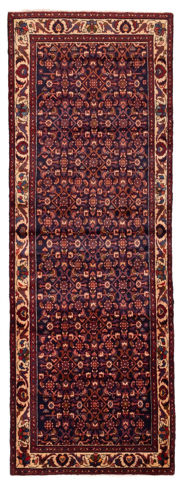 3’5″ x 9’7″ Vintage Hand-knotted Runner Rug Traditional Oriental Wool Carpet