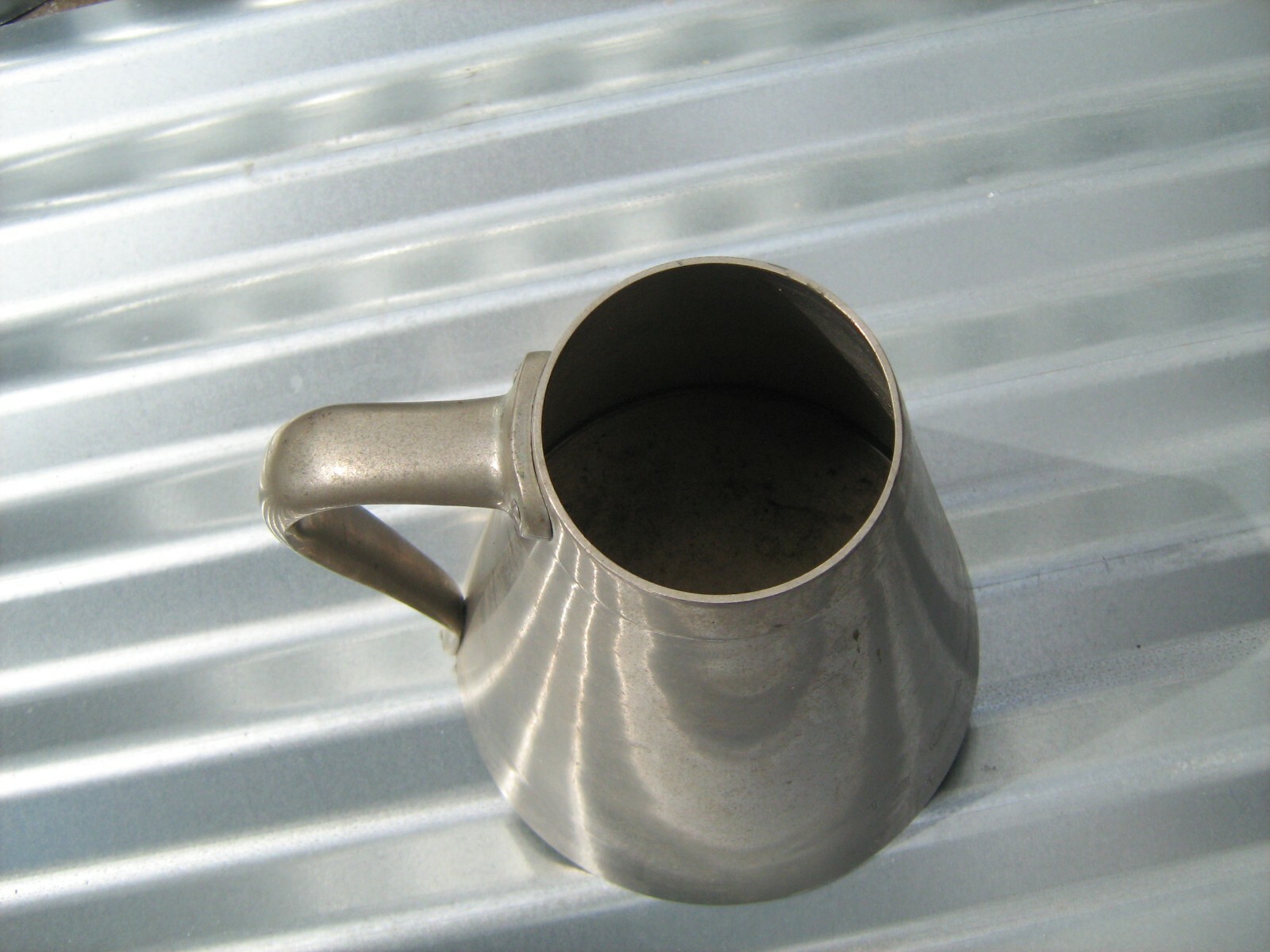 L E Gurley 1/2 Gallon Measure Container Nickel Cone Pitcher 1910