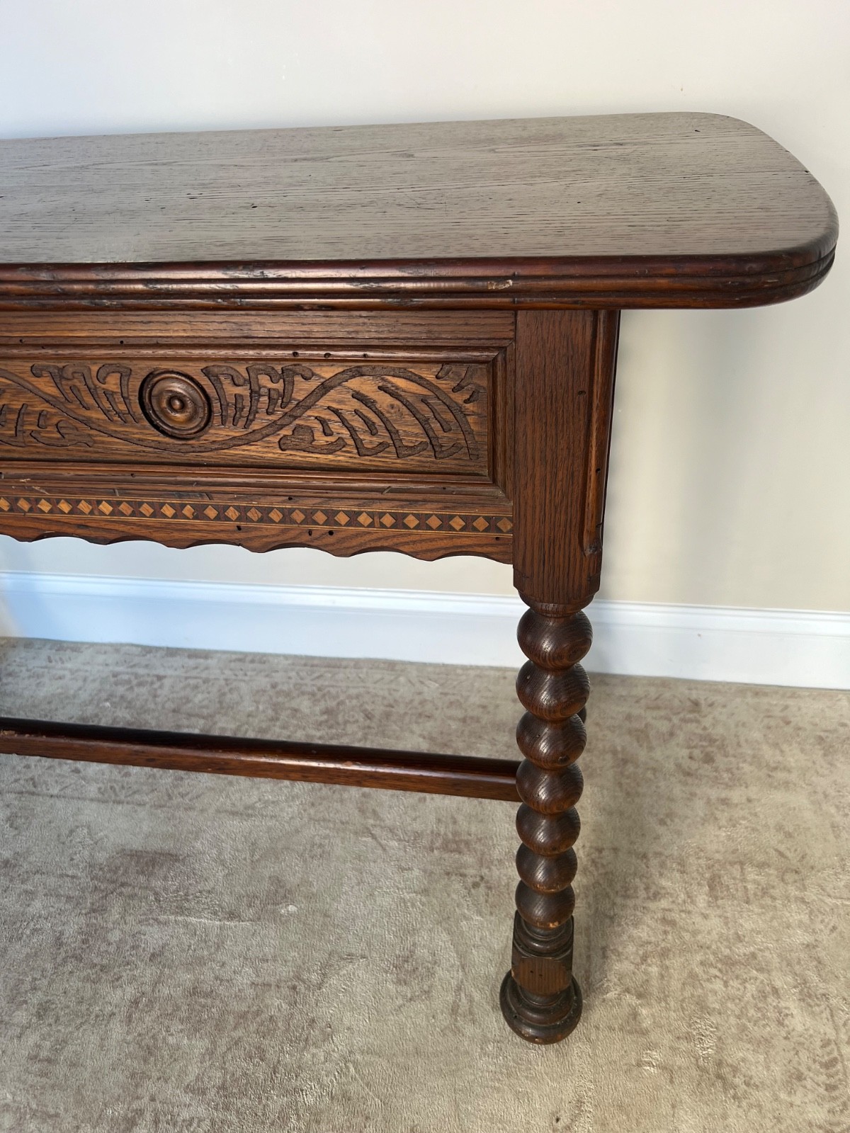 Jacobean Style Antique Oak Side Table