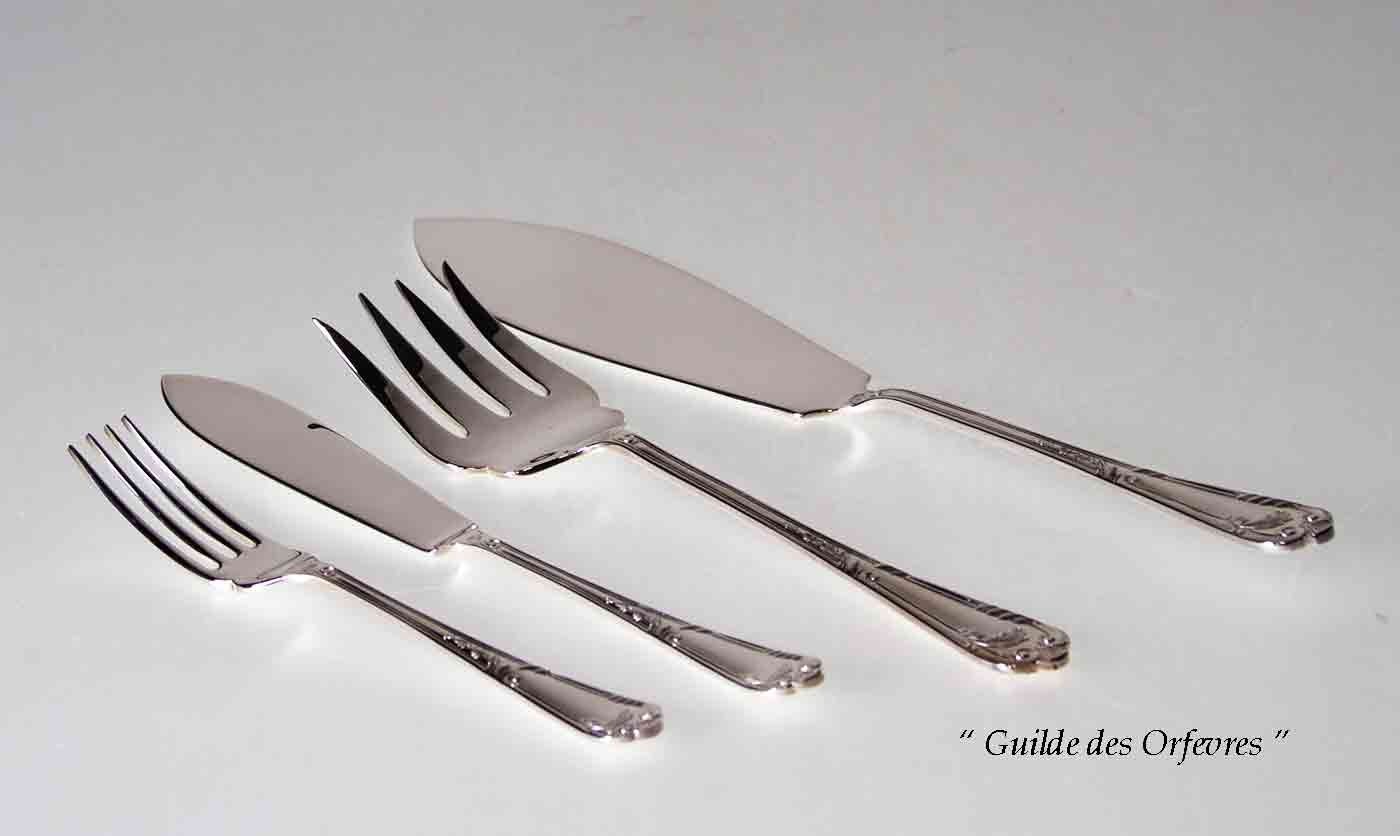 Silver Fish Set of 12 Pair Fish Eaters & Fish Servers, La Regence